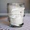 crystal skull head glass beer mug