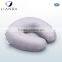 Cute Fast Delivery plush fabric ergonomic memory foam travel neck pillow with simple logo