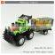 Best quality plastic friction trailer truck toy with light