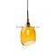 2016 new design beveling glass pendant lamp in clear/orange/amber color for home decor