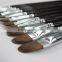 Transon 102 Filbert Head Weasel Hair Black Handle Artist Painting Brush Set