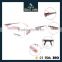 Fashion Design Metal Half-Rim Glasses Frame Women Hollow Pink/Gunmental/Silver/Bronze/Black Frame SM4022