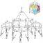 Modern Stainless Steel Metal 20 Clip Ring Design Hanging Clothespins / Garment Drying Rack