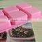 Wholesale food grade 6 cavity 7x6x2.5cm nonstick flexible rectangle with round corner hand make soap mould