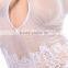 Low Neck Half Sleeves Bodystocking