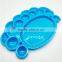 Art Craft Material Supplies Wholesale Children Watercolor Plastic Palette, Animal Foot Shaper 16 Wells Color Palette