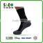 custom grey melange foot black cotton sports socks