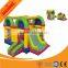 Removable inflatable banner bounce house with slide inside