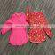 Children baby girls cute bib long sleeve with cotton ruffle top