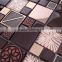 SMP21 Foshan Factory Crystal Glass Mosaic Mix Stainless Steel Tile for Interior Wall