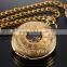 Vintage Golden Analog Pendant Mechanical Fob Chain Pocket Watch