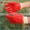 BSSAFETY Red pvc coated oil resistant safety gloves big hands glove