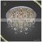 2015 Hot sale classic hanging crystal LED ceiling light with stainless steel canopy