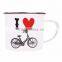 high quality factory enamel mug customized camping mug colored