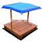 Sandpit box, outdoor square sandpit with canopy, eco-friendly