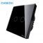 Cnskou 2017 new design EU luxury glass panel 2gang1way touch switch for lamp