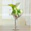 Cheap home indoor decoration wine glass vases for flower arrangements