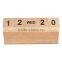 Custom Beech Solid Wood Box Calendar, Desk Top DIY Perpetual Calendar Wooden