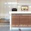 Modern Design PMMA Solid Surface +solid Wood Built Kitchen Center Bar Table