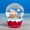 beautiful 3D snow resin house with red base Christmas gifts snow globe diameter 65mm