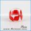 Red flower resin ring resin inlay rings, handmade eco-friendly resin rings for women