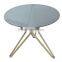 KD package Stainless steel metal base glass top coffee table