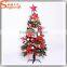 Artificial plastic mini led fiber optic pvc christmas tree ornament for home decoration lighted pine needle trees festival