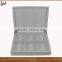 Gray 6 compartment solid wooden tea box packing box