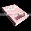 custom pink magnetic closure paper box with PVC window hair extension packaging box
