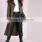 hot sale european style women khaki military trench coat