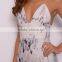 Marble Print Plunge Midi Dress Girl's Dress Design