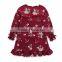 Shij MOQ:50 In Stock 2017 Children Outfit Ruffles Floral Print Fall Girls Dress