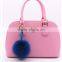 Myfur Custom Colorful Fox Body Fur Pom Pom Key Ring Bag Accessory Pendant