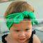 cotton material bow tie kids girl headband