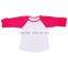 Little Girl's Kids Infant Poly-Cotton 3/4 Sleeve Raglan 2-9 Years