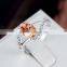 NEW 2017 Fashion Zircon Gemstone 925 Silver Fashion Wedding Jewelry CZ Rings Size 7,8