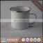 Sublimation enamel cups,silver color rim,with coating and mental top