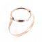 Gold Rose Gold and Silver Circle Bangle Lady Bracelet