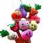 baby love doll Education Toy mini plush cartoon fruit finger puppet toys set