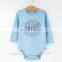 Soft Cotton Baby Summer Romper Blue Color Simple Design Boy Outfit 0-24 Months