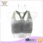 Comfortable close-fitting nylon breathable pure color high impact sports bra
