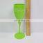 Green Plastic/Acrylic Champagne Flute With Perrier Jouet logo printed