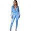 Fall Women Clothing Rompers Bodysuit Top and Trouser 2 Piece Sexy Club Outfits Two Piece Set