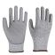 CE EN388 4543 Cut Resistant Level 5 HPPE Liner PU Coated Anti Cut Gloves