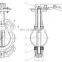 Bundor dn100 ductile Iron PN16 wafer butterfly valve  with handles manufacturer