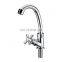 One way flow two handle double control ABS plastic water tap