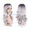 Lace Wig European And American Long Curly Human Hair Wigs Gradualy Gray Chemical Fiber Mechanism High Temperature Silk