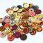 Fancy 2 Hole Flat Cartoon Carved Craft Design Mixed Colored DIY Cute Wooden Button