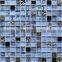 Blue Crystal Mosaic Glass Tiles 23x23mm chip Customized Color Glass Mosaic Tiles M823105