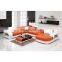 Deluxe G8001 genuine leather U-shaped sectional living Room sofa set